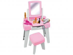 Pipere asztal székkel My First Beauty Table Écoiffier hajszáritóval és 11 kiegészítővel