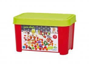 Écoiffier 100% Chef 75 részes játék élelmiszerkészlet tárolódobozban