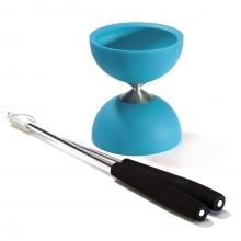 Gumi pörgettyű aluminium bottal - világoskék