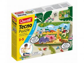 Quercetti dzsungel/szavanna csavaros kirakós puzzle, 33 részes