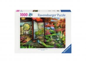 Puzzle Teaház japán kertben, 1000 darab.