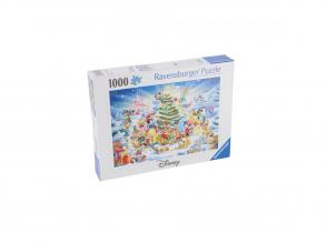 Disney mesehősök karácsonya puzzle, 1000 darabos