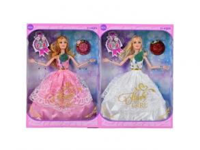 Happy Girl divatbaba estélyiruhában kalappal kétféle változatban 29cm