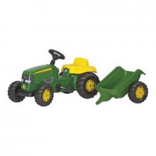 Rolly Kid John Deere pedálos traktor utánfutóval