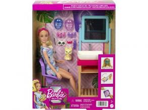 Barbie: Feltöltődés szépségszalon játékszett babával - Mattel