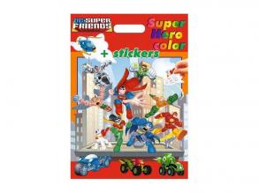 DC Superfriends szuperhősök kifestő- és matricás könyv