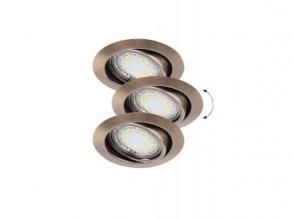 Lite kör reflectorfolt adj. GU10 LED3x3W bronz