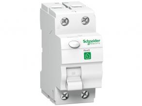 SCHNEIDER R9R11225 RESI9 AC osztály, 25A, 30mA 2 pólusú áram-védőkapcsoló