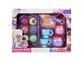 Műanyag tea és sütemény szett kiegészítőkkel