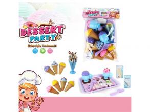 Színes műanyag fagyis játékszett kiegészítőkkel