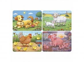 Az első puzzle játékom: 4 az 1-ben Farmállatok, Családok
