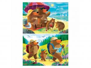 Ravensburger puzzle Medvecsalád nyaralás  2x24 darabos
