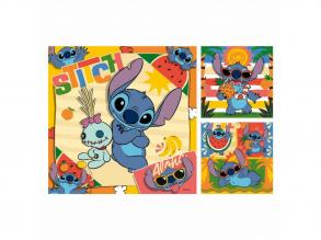 Ravensburger Disney Stitch puzzle, 3x49 darabos