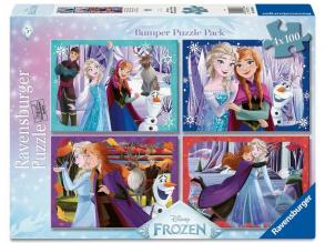 Puzzle 4x100 db - Frozen