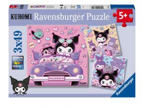Puzzle 3x49 db - Kuromi úton