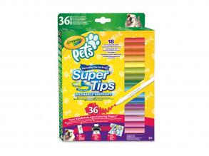 Crayola Pets Super Tips mosható filc készlet - 36 darabos
