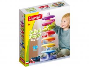 Quercetti: Spirál torony golyópálya 10 db-os szett