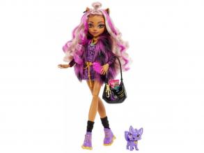 Monster High : Clawdeen Wolf baba kisállattal és kiegészítőkkel - Mattel