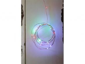 Kikkerland huzal jellegű réz/piros/zöld/kék fényfüzér