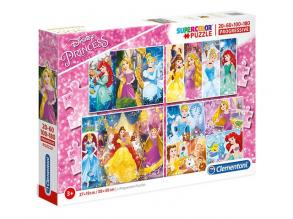 Disney Hercegnők Supercolor 4 az 1-ben puzzle - Clementoni