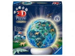 Puzzle 3D - A Föld éjszaka éjjeli fény