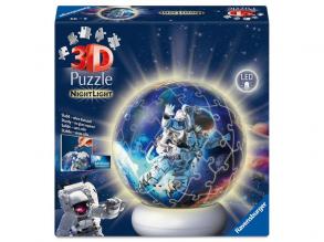 Puzzle 3D - Árhajósok az űrben éjjeli fény