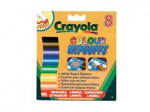 8 db lemosható vastag filc fehér táblára - Crayola
