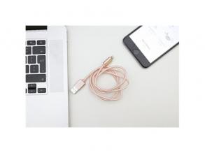 Kikkerland US142-RG-EU 1m-es rózsaszín Micro USB és iPhone kábel