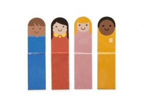 Kikkerland S/4 emberek mágneses könyvjelző