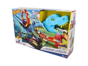 Hot Wheels City: T-Rex hurok pálya játékszett - Mattel