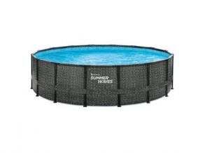 Summer Waves Elite Frame medence szett, 488 x 122 cm, sötétszürke mintázat, szűrőpumpával