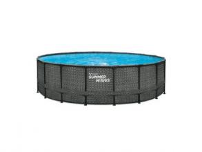 Summer Waves Elite Frame medence szett, 549 x 132 cm sötétszürke mintázat, homokszűrős szivattyúval