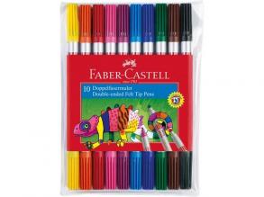 Kétvégű színes kimosható filctoll 10db-os szett - Faber-Castell