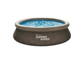 Summer Waves Quick Set medence 305 x 76 cm, barna rattan fonat, szűrőszivattyú