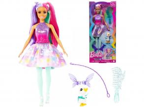 Barbie: Touch of Magic tündérbaba mesebeli ruhában kisállattal és kiegészítőkkel- Mattel