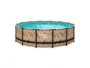 Summer Waves Elite Frame medence szett, 427 x 107 cm, világosbarna, szűrőpumpával