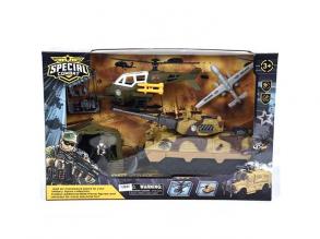 Special Combat katonai bázis harci járművekkel játékszett