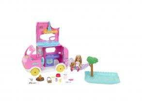 Barbie Chelsea Camper kemping készlet