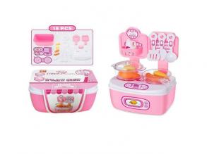 Konyhai játékszett tárolódobozban kiegészítőkkel 18db-os