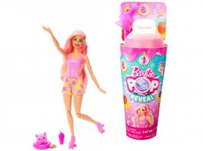 Barbie: Slime Reveal - Eper meglepetés baba gyümölcsös szettben Pink hajjal - Mattel