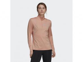 Otr 1/2 Zip W Adidas női pink színű futás hosszú ujjú póló