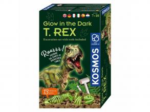 Kosmos ásatási készlet, világító T-Rex, 13 darabos.
