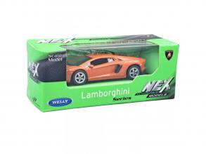 Welly: Lamborghini Aventador narancssárga fém kisautó modell 1/64