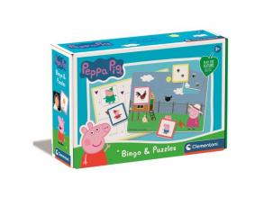 Peppa malac Bingo és puzzle játékszett - Clementoni