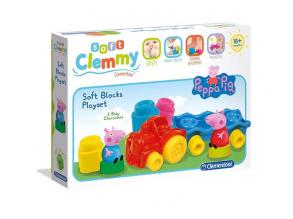Clemmy Peppa malac vonatos puha építőkocka szett - Clementoni