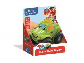 Dusty, hátrahúzós baby dűne buggy hanggal és fénnyel - Clementoni