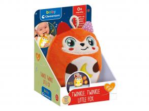Clementoni Baby Twinkle Winkle kis róka plüssállat éjszakai lámpa