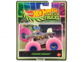 Hot Wheels Monster Trucks Rodger Dodger sötétben világító kisautó 1/64 - Mattel