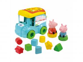 Clementoni Baby  Peppa Malac busz formaszortírozó, 8 db