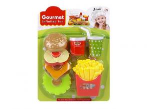 Gourmet hamburgeres étel szett